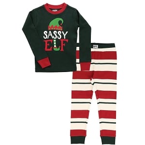 Sassy Elf Kid PJ Set 