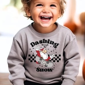 Dashing Through the Snow Sweatshirt - Heathered Gray