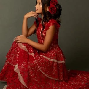 Azalea Dress in Scarlet