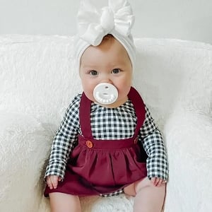 Daphne Suspender Skirt - Merlot