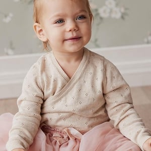Jamie Kay Wren Cardigan - Light Oatmeal Marle