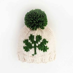 Shamrock Hand Knit Beanie Hat