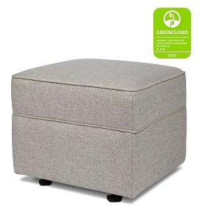 Willa-Alden Gliding Ottoman in Eco-Performance Fabric - Performance Grey Eco-Weave