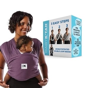 Baby K’tan Pre-Wrapped - Ready To Wear Baby Carrier - Original - Eggplant