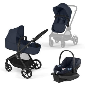 Cybex EOS Travel System - Ocean Blue (Black Frame)