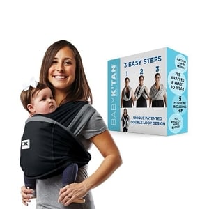 Baby K’tan Active Oasis Baby Carrier - Black/Grey