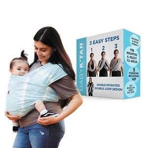 Baby K’tan Pre-Wrapped - Ready To Wear Baby Carrier - Misty Blue