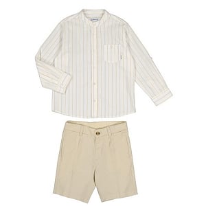 Mayoral Button Up with Shorts Set