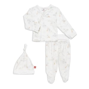 White Safari Magnetic Take-Me-Home Kimono Set  