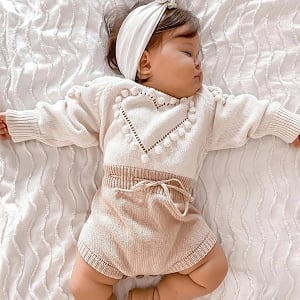 Kara Knit Romper - Beige