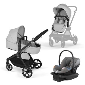 Cybex EOS Travel System - Lava Grey (Black Frame)