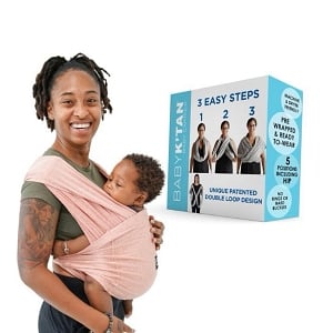Baby K’tan Pre-Wrapped Ready To Wear Active Yoga Carrier - Heather Coral
