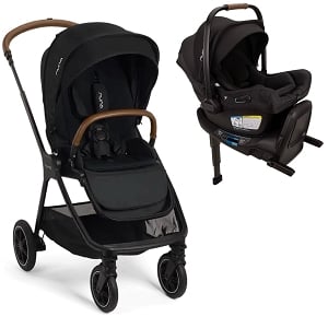 Nuna Triv Next Stroller & Nuna Pipa Aire RX Infant Car Seat + RELX Base Bundle - Caviar  