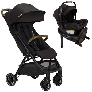 Nuna TRVL Stroller & Nuna Pipa Aire RX Infant Car Seat + RELX Base Bundle - Caviar 