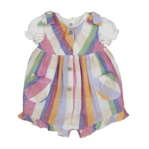 Mayoral Stripe Romper Set