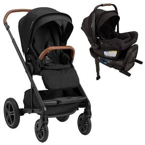 Nuna Mixx Next Stroller & Nuna Pipa Aire RX Infant Car Seat + RELX Base Bundle - Caviar 