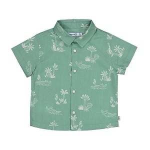 Mayoral Short Sleeve Button Up - Eucalyptus