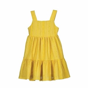 Mayoral Embroidered Dress - Yellow