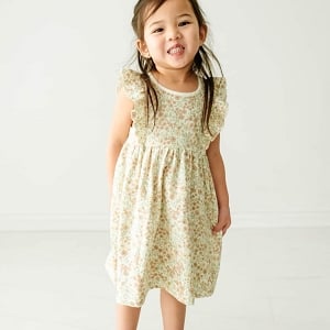 Organic Flutter Dress - Summer Floral