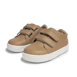 Toddler Kids Shoes Leather Sneaker - Brown Kicks 