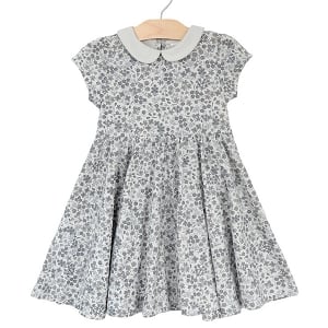 City Mouse Combed Jersey Collar Twirl Dress - Calico Floral