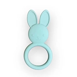All Silicone Bunny Teething Ring - Lint