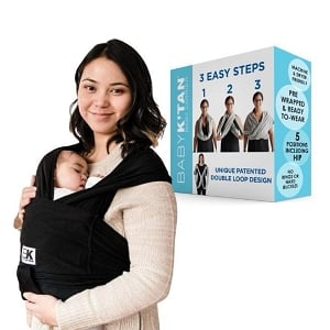 Baby K’tan Pre-Wrapped - Ready To Wear Baby Carrier - Original Black
