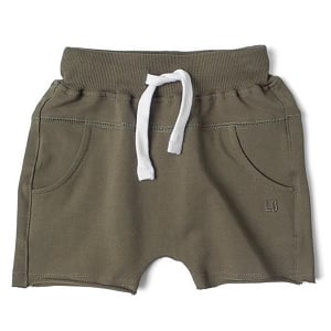 LB Raw Edge Harem Short - Dark Moss