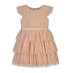 Mayoral Pleated Tulle Dress - Mauve
