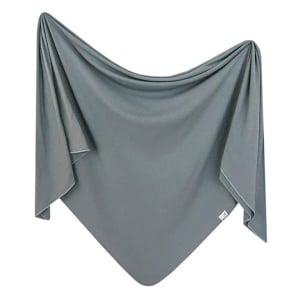 Rib Knit Swaddle Blanket - Moss 