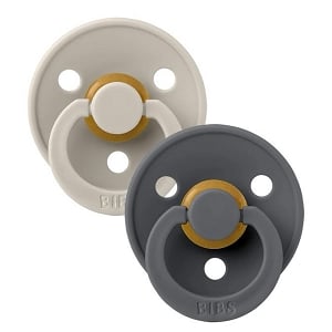 Bibs Natural Rubber Latex Pacifier 2 pk - Sand/Iron