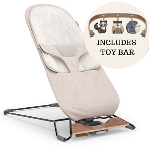 UPPAbaby Mira 2-in-1 Bouncer + Toy Bar Bundle - Charlie / Forest Fun