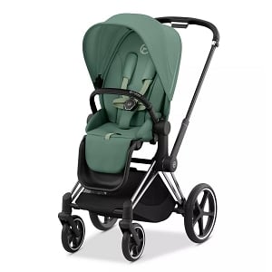  Cybex Priam 4 Stroller - Chrome/Black/Leaf Green