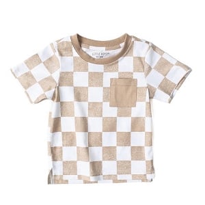 LB Checkered Tee - Beige