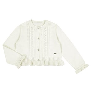 Mayoral Knit Ruffle Cardigan