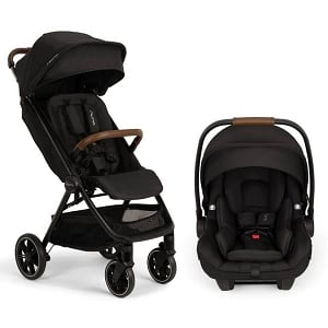 Nuna TRVL lx & Pipa Aire RX Infant Car Seat + RELX Base - Caviar