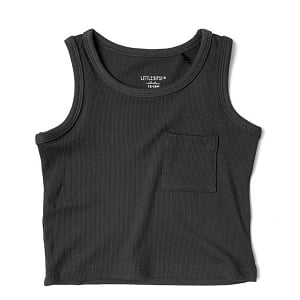 LB Ribbed Tank - Charcoal