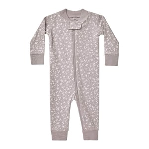 Quincy Mae Zip Long Sleeve Romper - Lavender Scatter