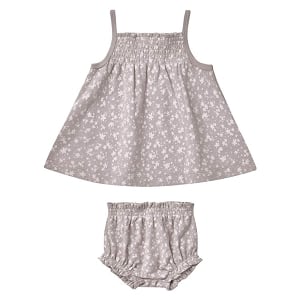Quincy Mae Smocked Tank + Bloomers Set - Lavender Scatter 