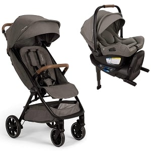 Nuna Pipa Aire RX Infant Car Seat + RELX Base & TRVL lx Stroller- Granite 