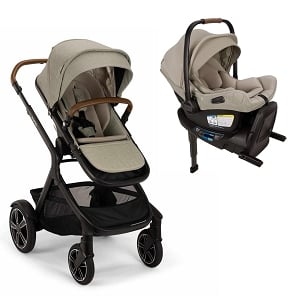 Nuna Pipa Aire RX Infant Car Seat + RELX Base & DEMI Next Stroller Bundle - Hazelwood