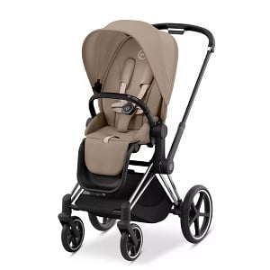 Cybex Priam 4 Stroller - Chrome/Black/Cozy Beige
