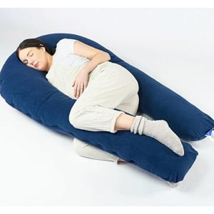 Comfort-U Full Body Pillow Cover (Navy Light Fleece)