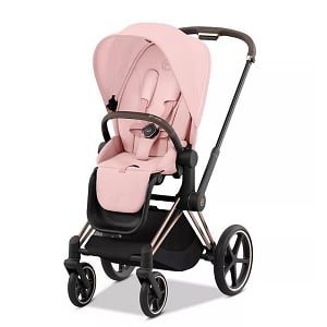 Cybex Priam 4 Stroller - Brown/Rose Gold/Peach Pink