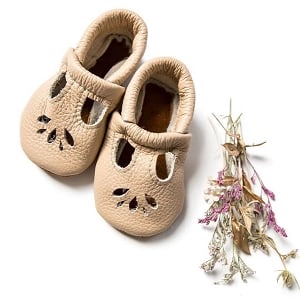 Flax Lotus T-Strap Shoes Baby and Toddler