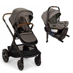 Nuna Pipa Aire RX Infant Car Seat + RELX Base & DEMI Next Stroller - Granite