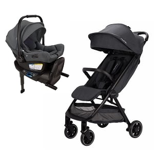 Nuna Pipa Aire RX Infant Car Seat + RELX Base & TRVL Stroller - Ocean