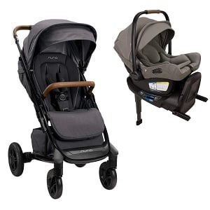 Nuna Pipa Aire RX Infant Car Seat + RELX Base & Tavo Next Stroller - Granite