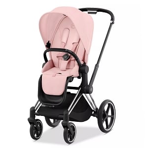  Cybex Priam 4 Stroller - Chrome/Black/Peach Pink