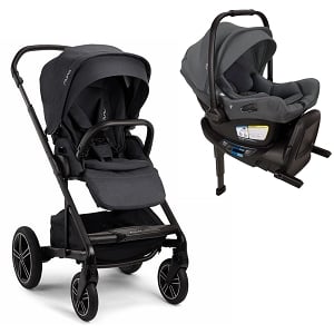 Nuna Pipa Aire RX Infant Car Seat + RELX Base & Mixx NEXT Stroller + Ring Adapter Bundle - Ocean